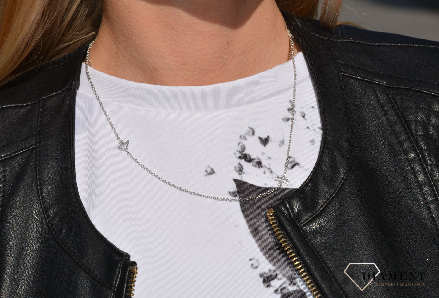 Naszyjnik srebrny damski jaskółki  Dallaska YXY 2 . Naszyjnik srebrny Dall'Acqua ✓Srebrne Naszyjniki Damskie w Sklepie z Biżuterią zegarki-diament.pl✓Piękne i Eleganckie Naszyjniki dla Kobiet✓Prawdziwe Srebro✓1.jpg